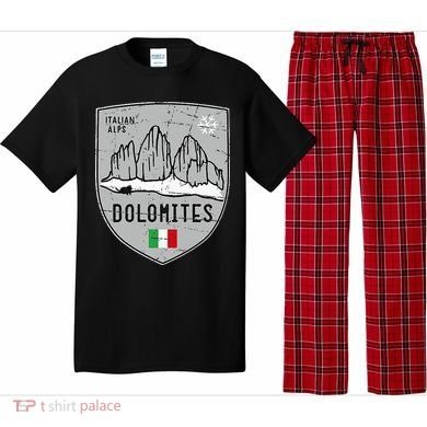 Dolomites Mountain Tre Cime Italy Emblem Pajama Set