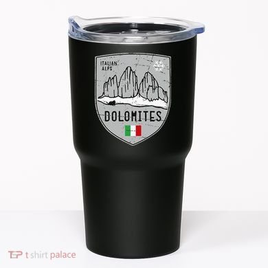 Dolomites Mountain Tre Cime Italy Emblem Tumbler