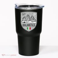 Dolomites Mountain Tre Cime Italy Emblem Tumbler thumb 0