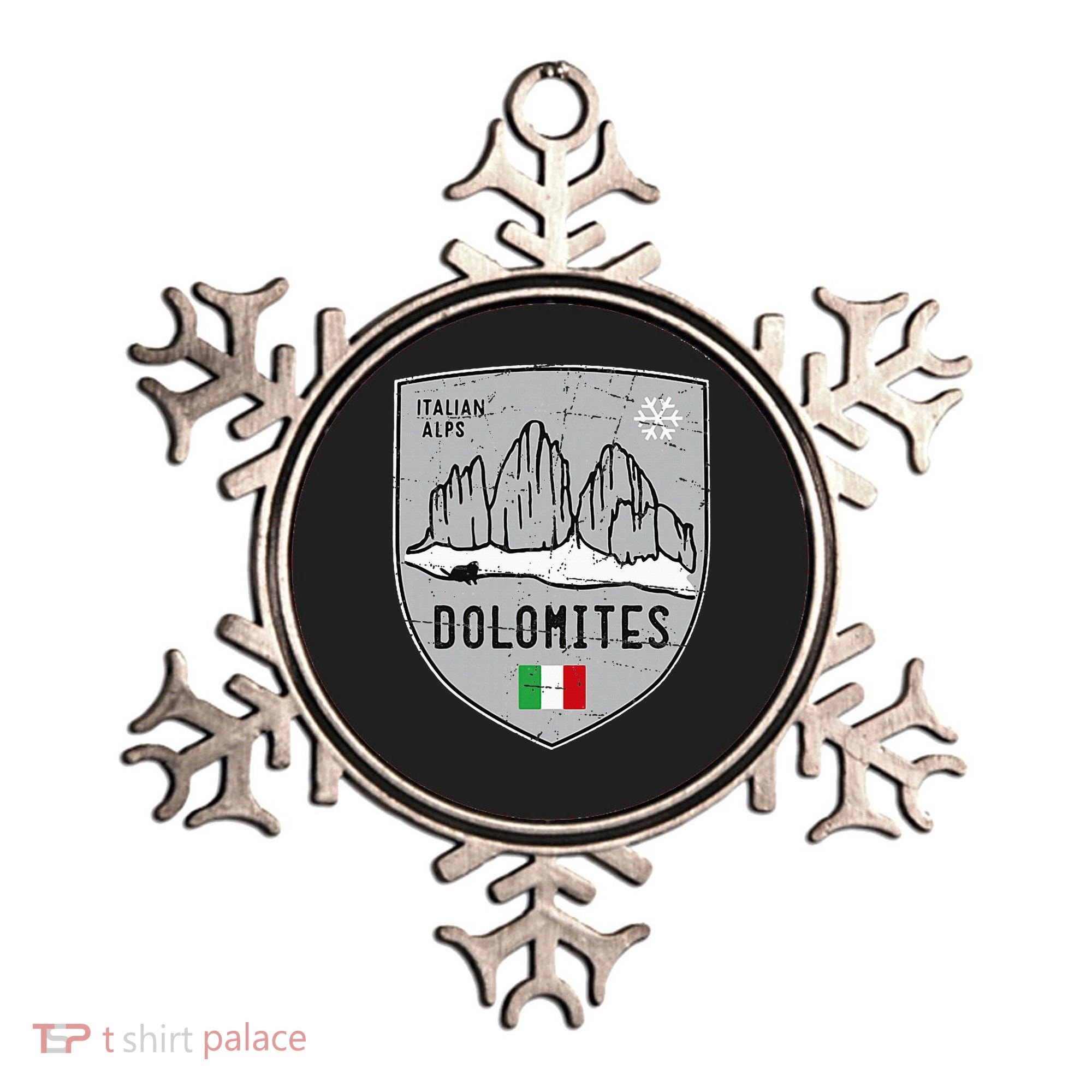 Dolomites Mountain Tre Cime Italy Emblem Ornament