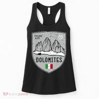 Dolomites Mountain Tre Cime Italy Emblem Women's Tank Top thumb 0