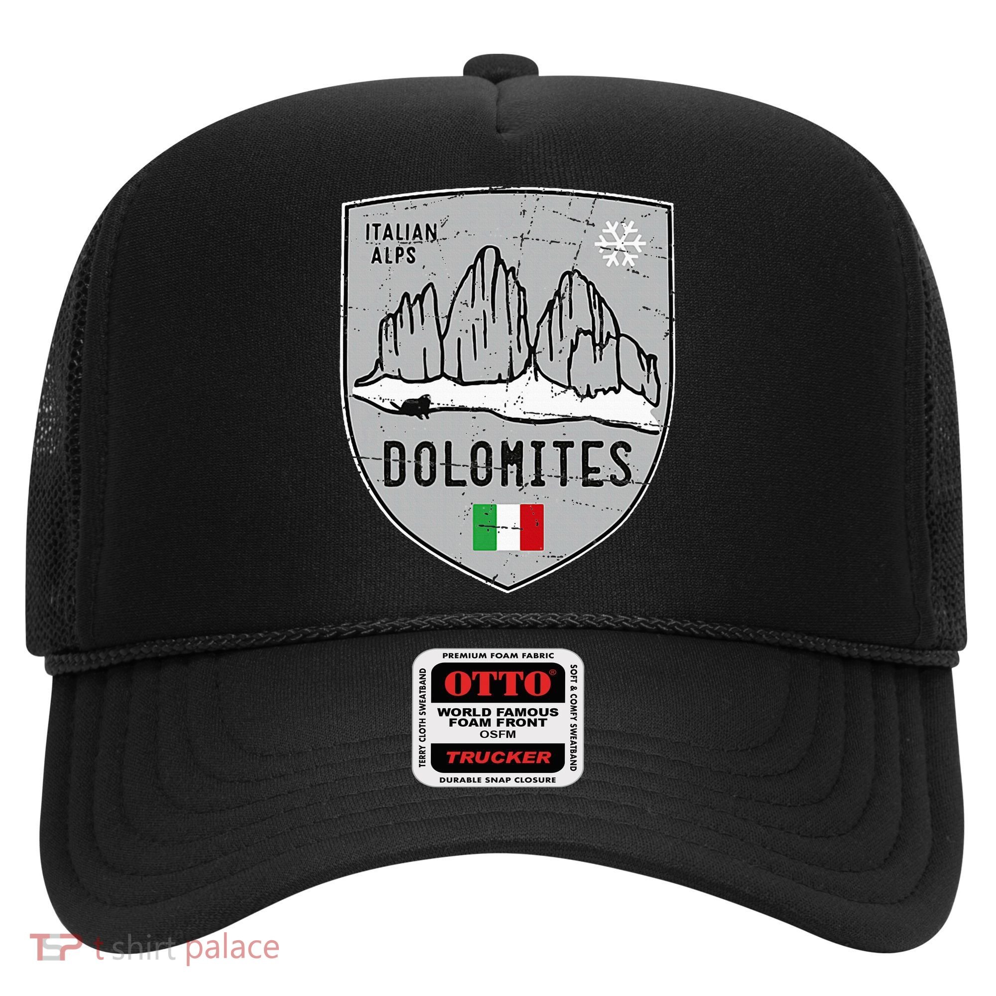 Dolomites Mountain Tre Cime Italy Emblem Hat