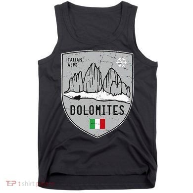 Dolomites Mountain Tre Cime Italy Emblem Tank Top