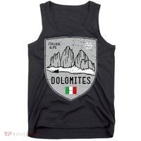Dolomites Mountain Tre Cime Italy Emblem Tank Top thumb 0