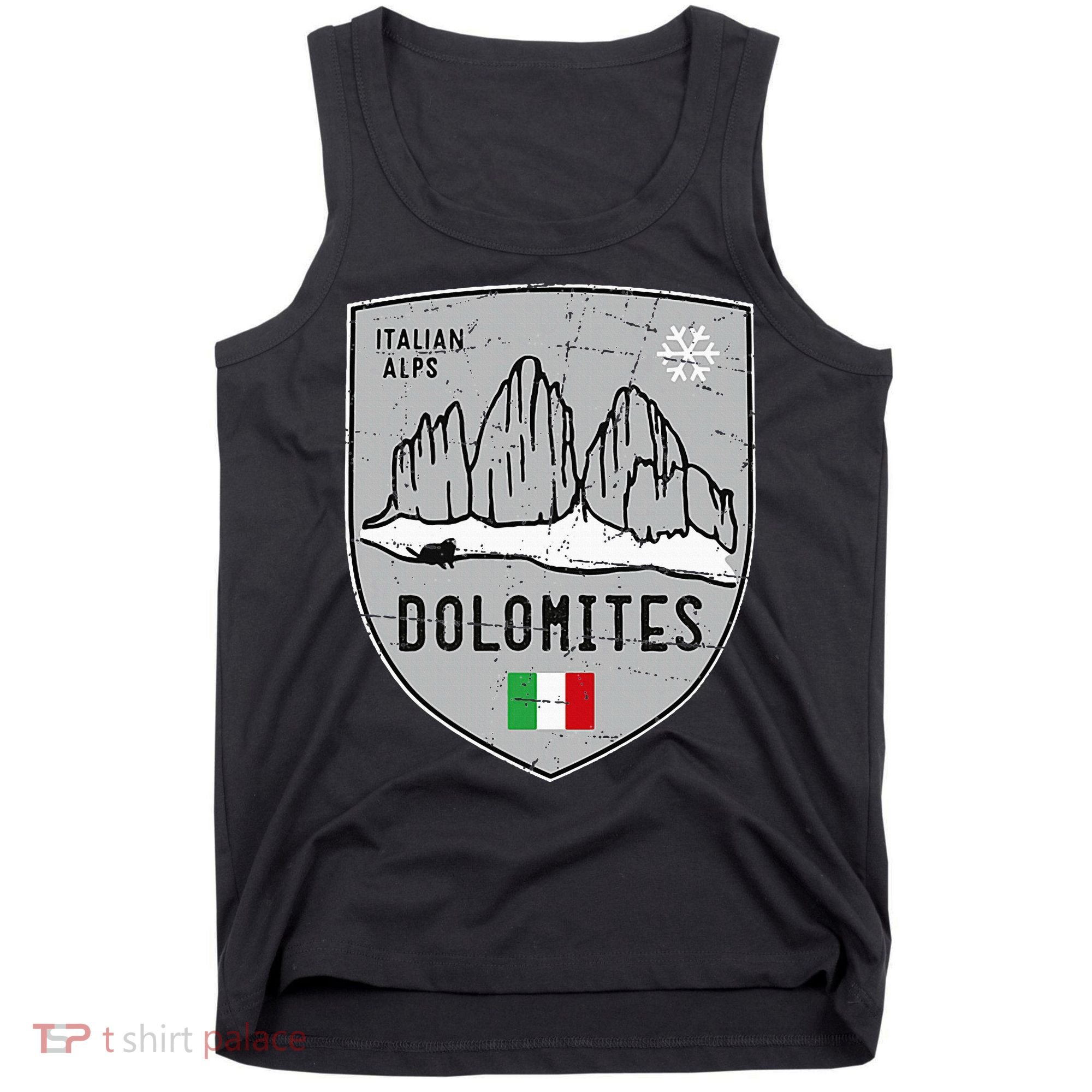 Dolomites Mountain Tre Cime Italy Emblem Tank Top
