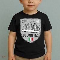 Dolomites Mountain Tre Cime Italy Emblem Toddler T-Shirt thumb 2