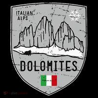 Dolomites Mountain Tre Cime Italy Emblem Women's T-Shirt thumb 6
