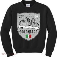 Dolomites Mountain Tre Cime Italy Emblem Kids Sweatshirt thumb 0