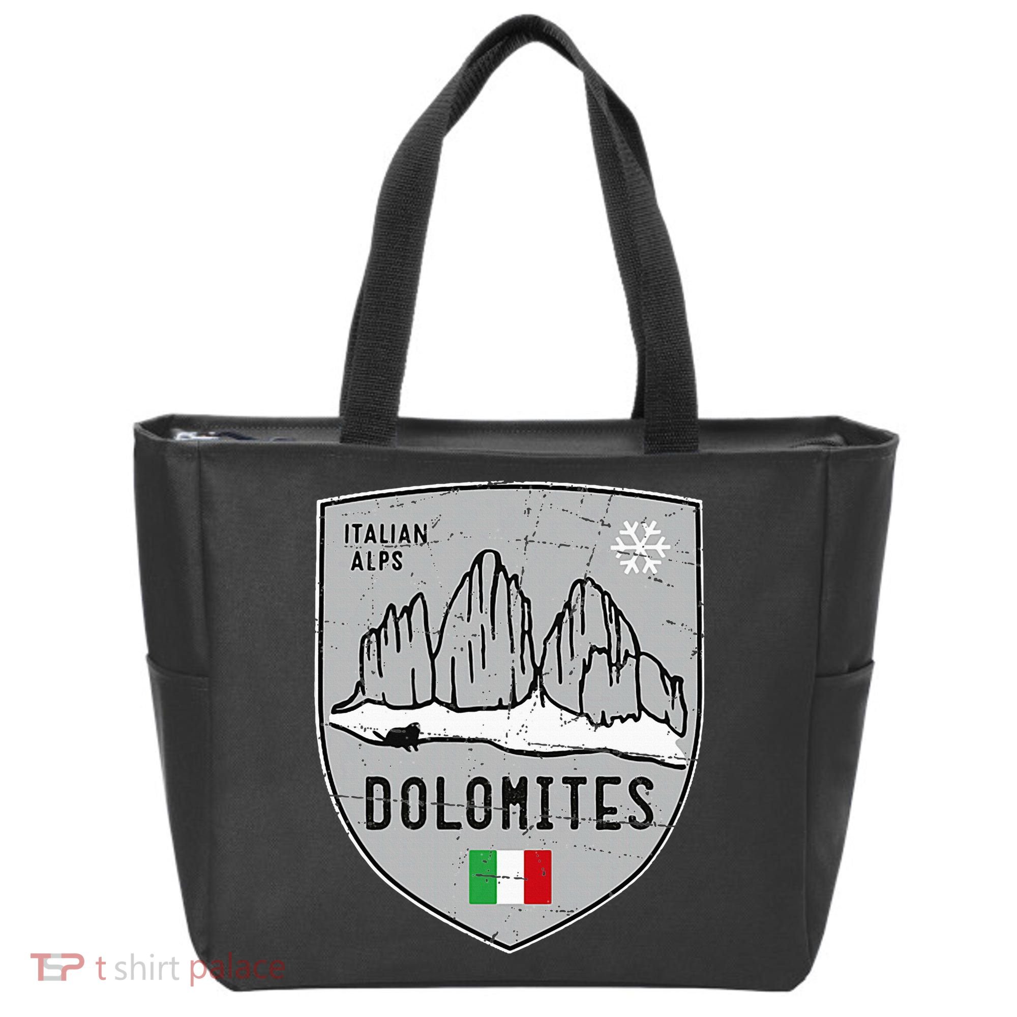 Dolomites Mountain Tre Cime Italy Emblem Tote Bag