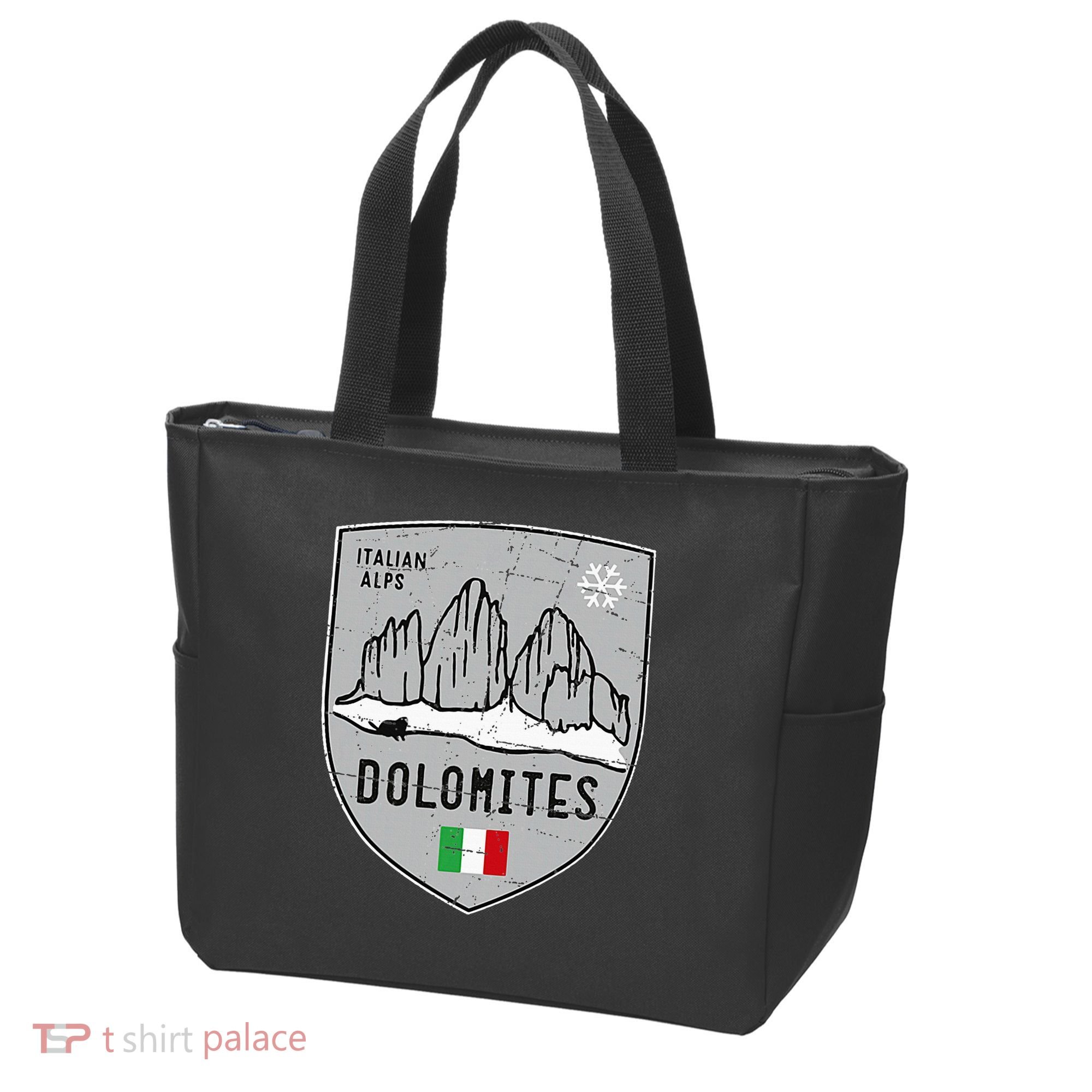 Dolomites Mountain Tre Cime Italy Emblem Tote Bag