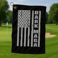 Dark Maga Trump 2024 Golf Towel thumb 1