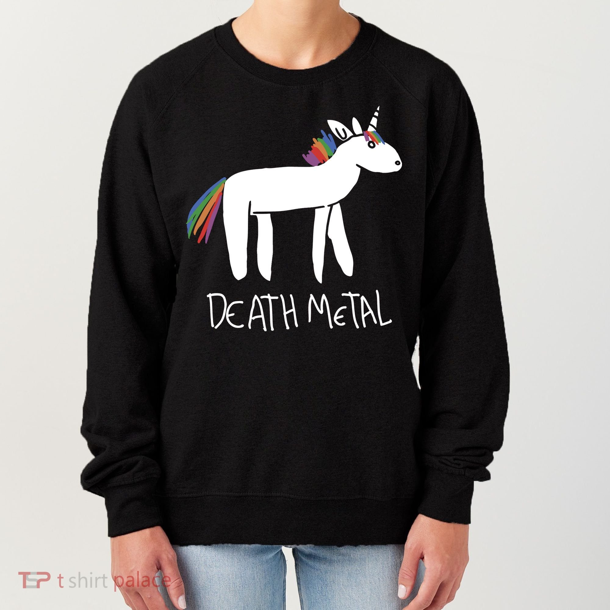 Death Metal Unicorn Rainbow Women's Sweatshirt