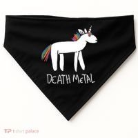 Death Metal Unicorn Rainbow USA-Made Doggie Bandana thumb 0