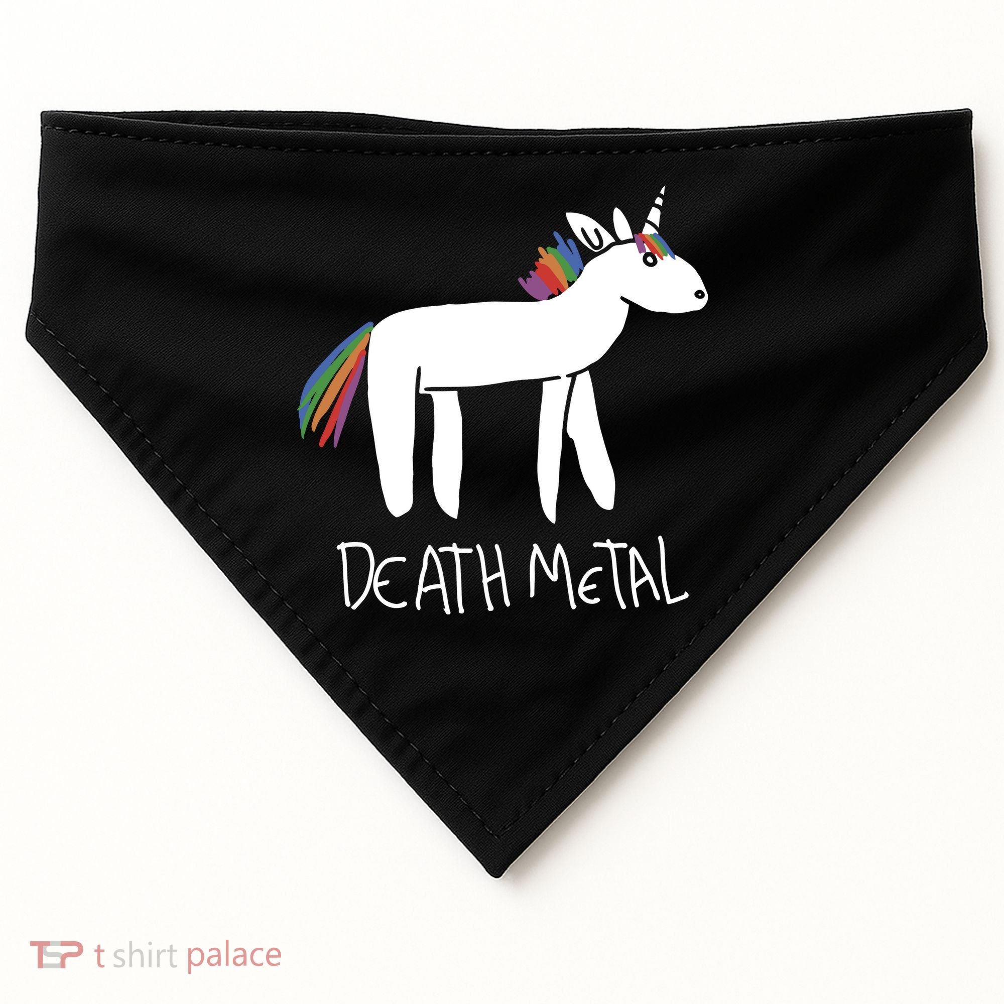Death Metal Unicorn Rainbow USA-Made Doggie Bandana
