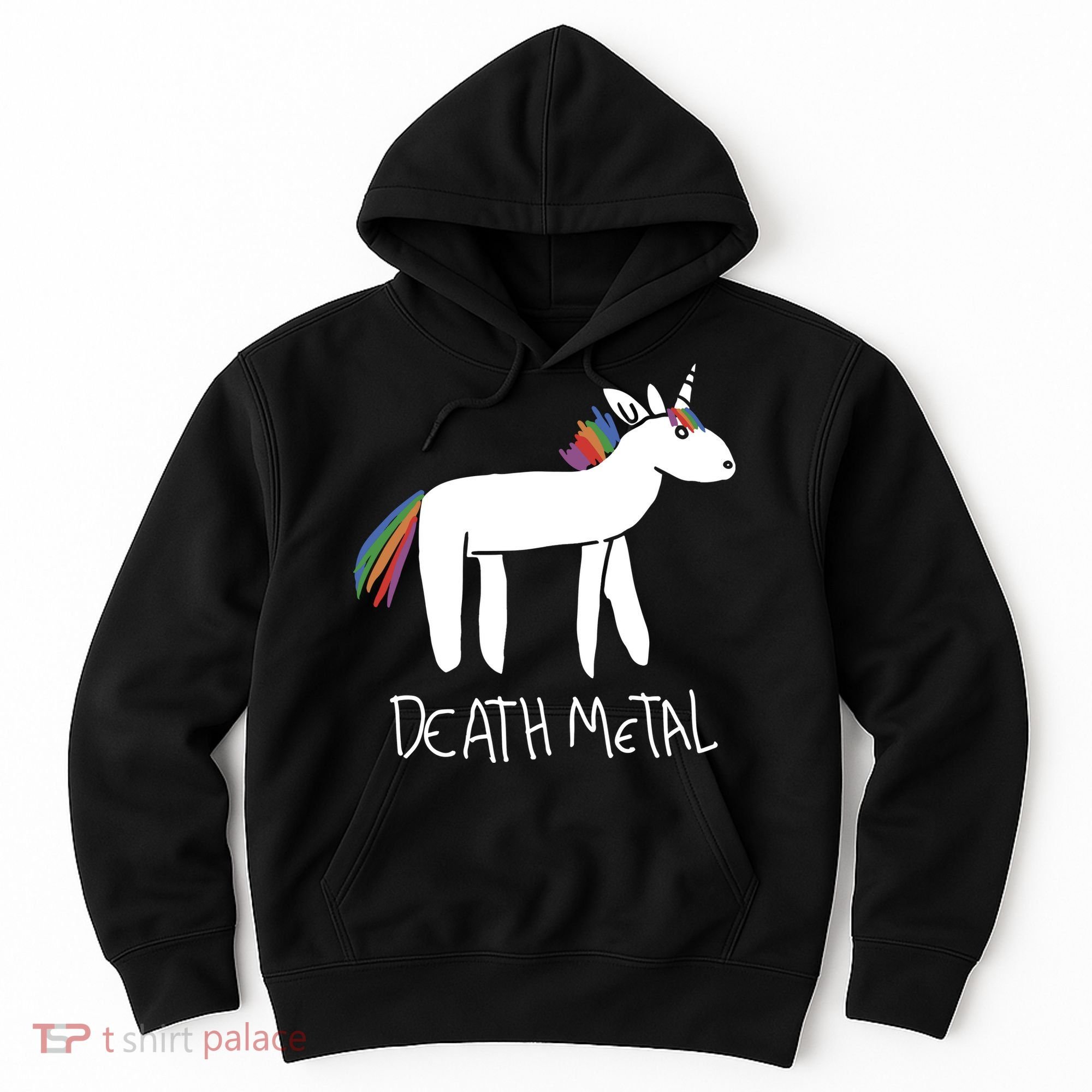 Death Metal Unicorn Rainbow Hoodie