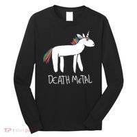 Death Metal Unicorn Rainbow Long Sleeve Shirt thumb 0