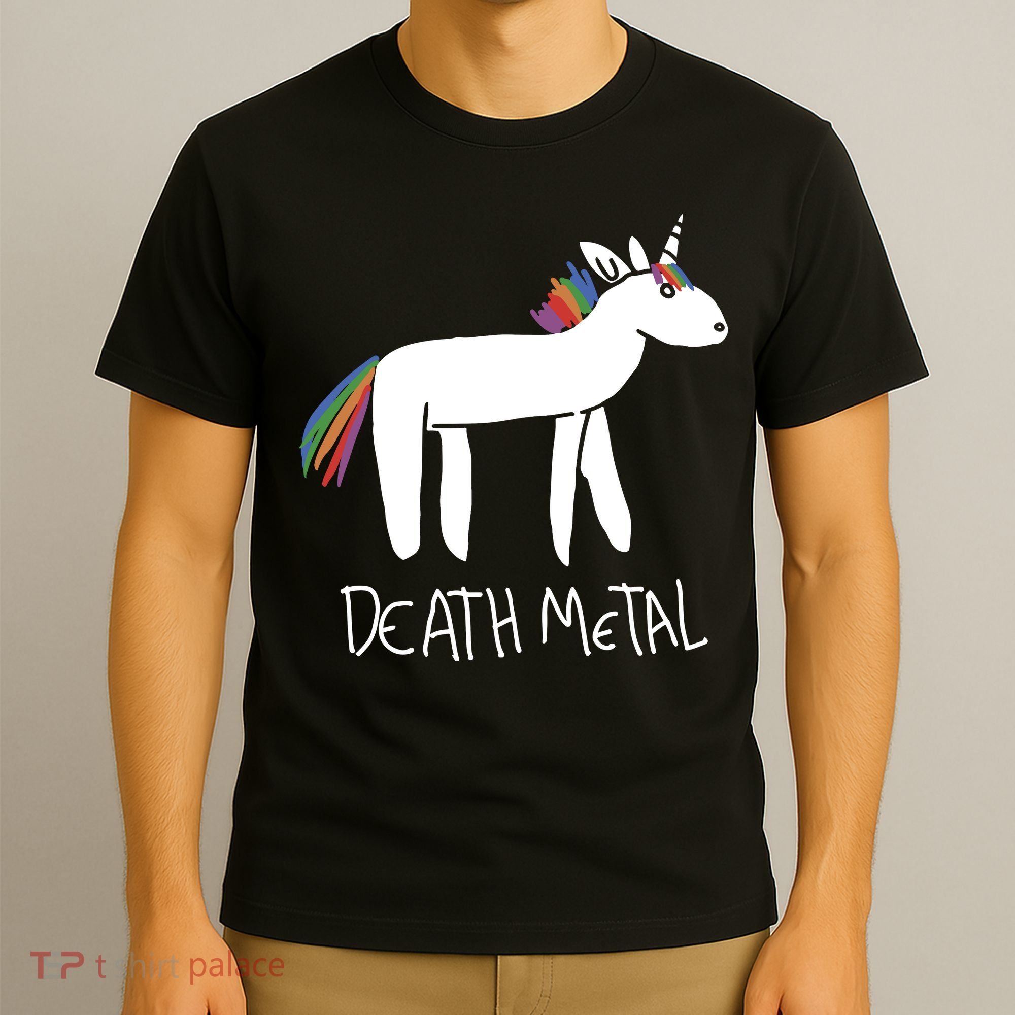 Death Metal Unicorn Rainbow T-Shirt