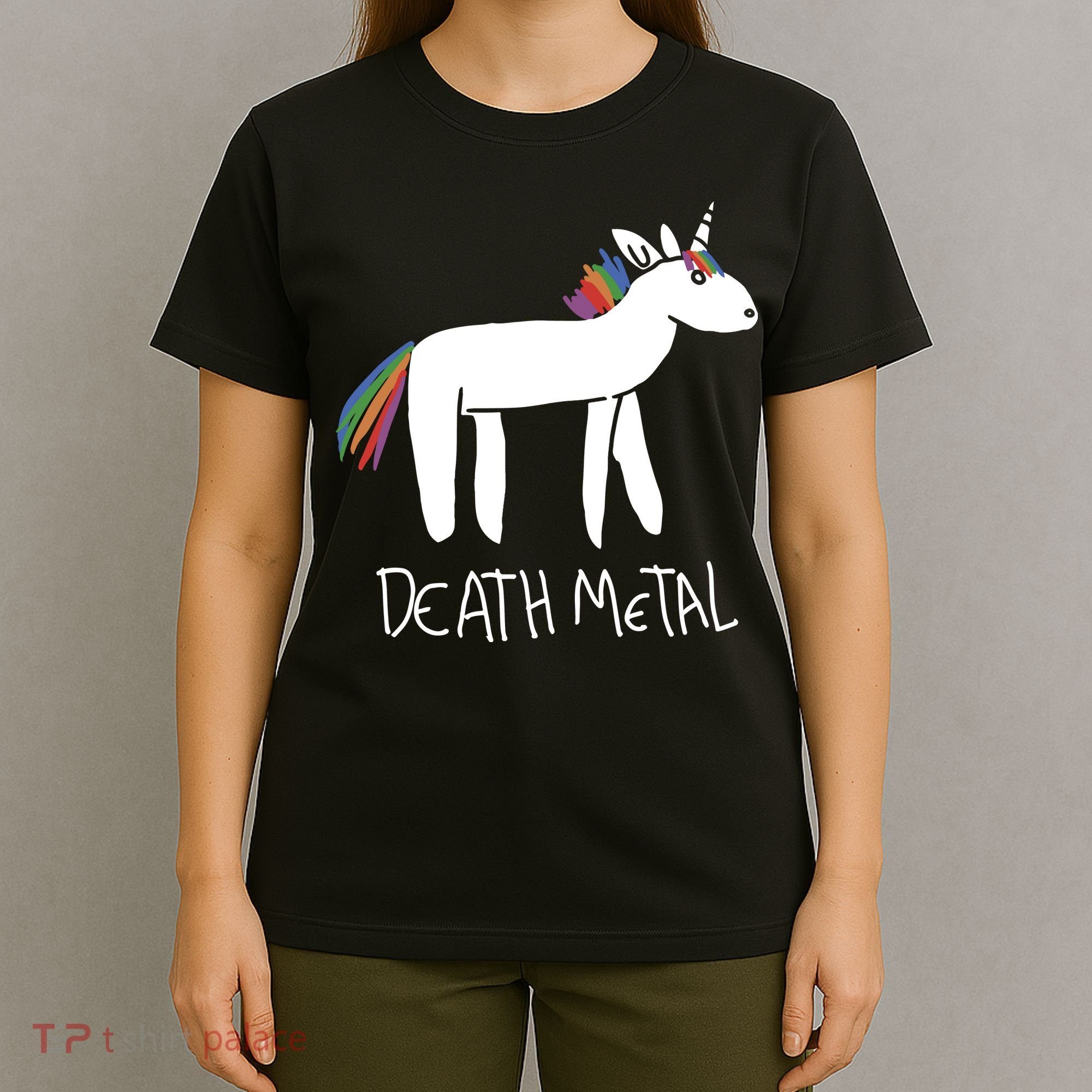 Death Metal Unicorn Rainbow T-Shirt