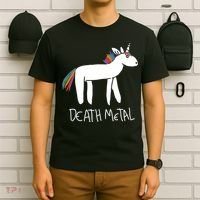 Death Metal Unicorn Rainbow T-Shirt thumb 6