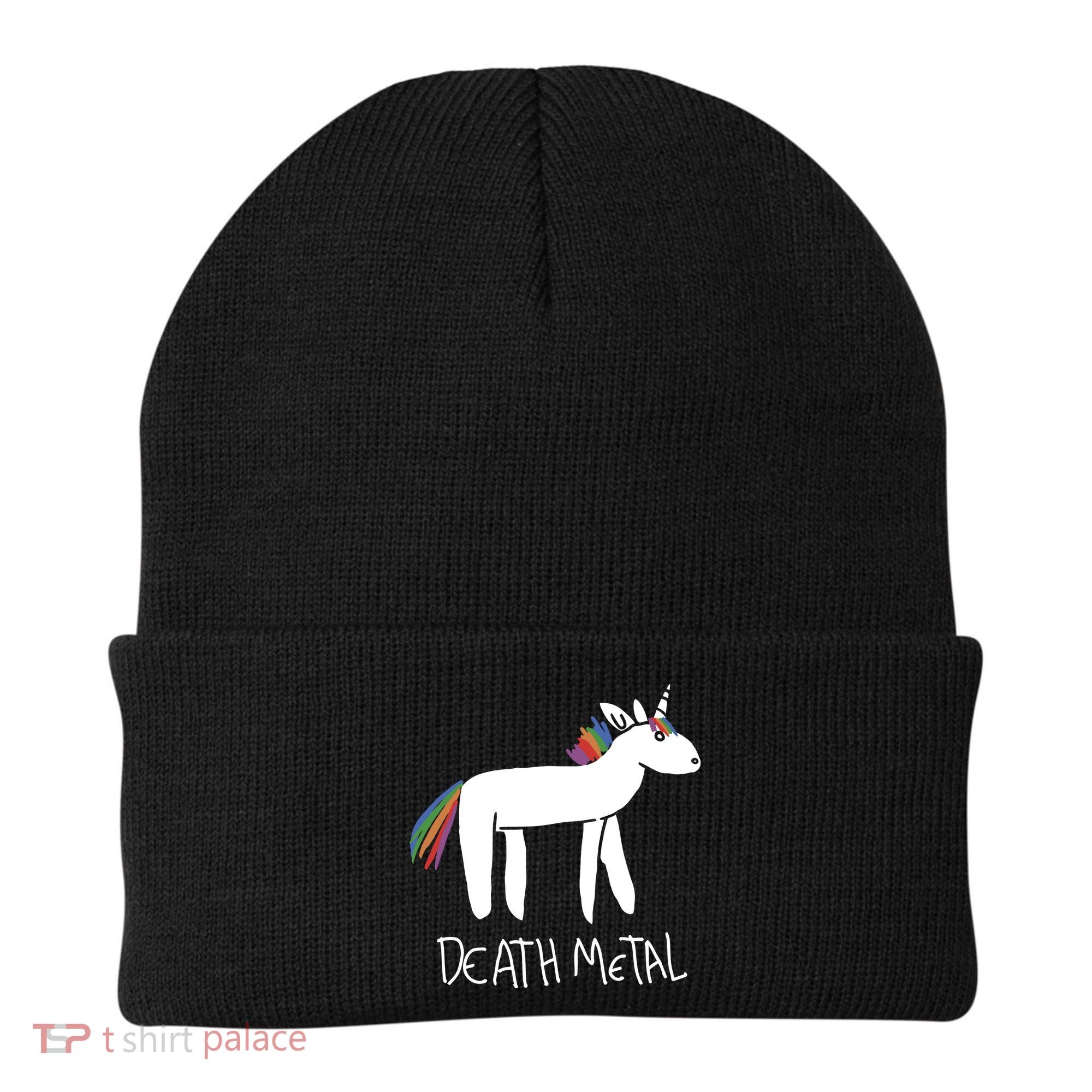 Death Metal Unicorn Rainbow Beanie