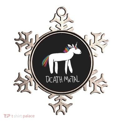 Death Metal Unicorn Rainbow Ornament