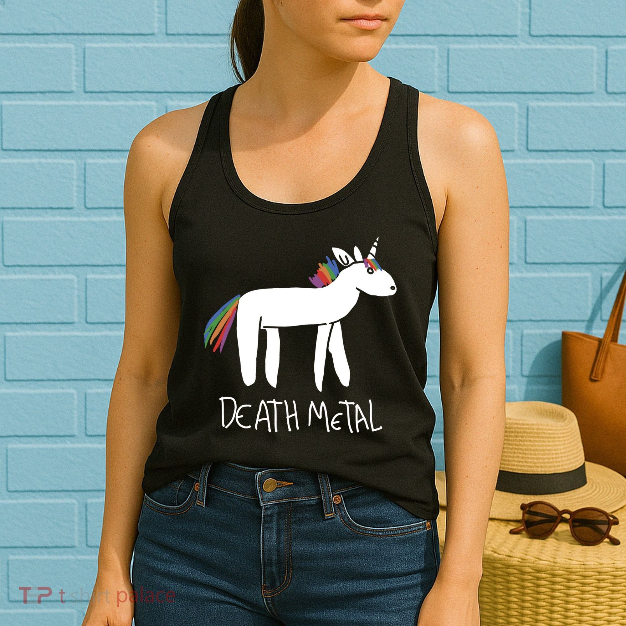 Death Metal Unicorn Rainbow Women's Tank Top