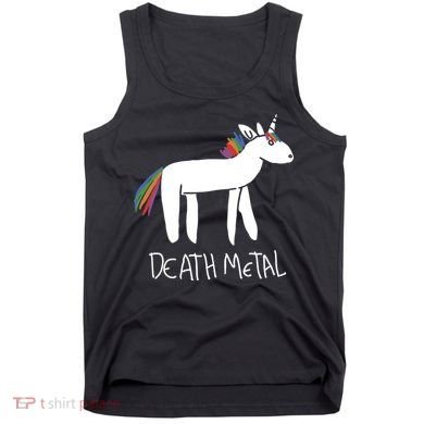 Death Metal Unicorn Rainbow Tank Top