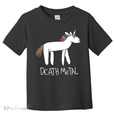 Death Metal Unicorn Rainbow Toddler T-Shirt