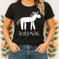 Death Metal Unicorn Rainbow Women's T-Shirt thumb 2