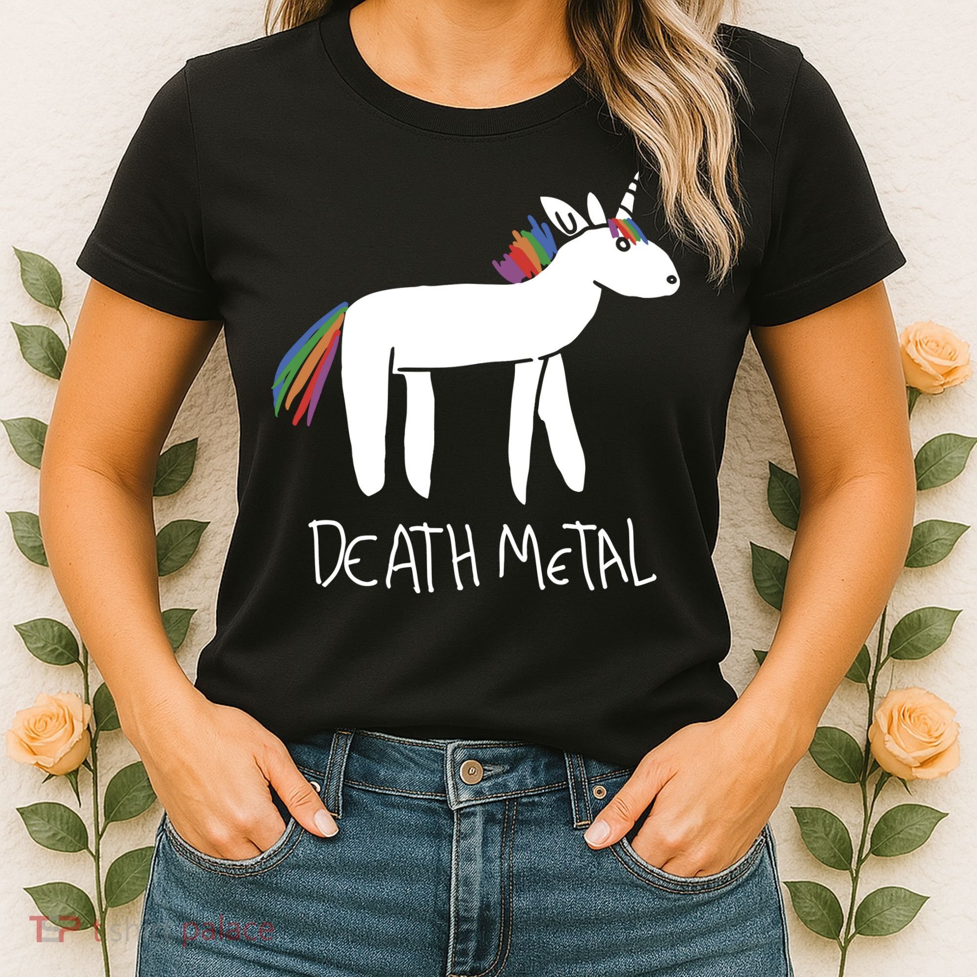 Death Metal Unicorn Rainbow Women's T-Shirt