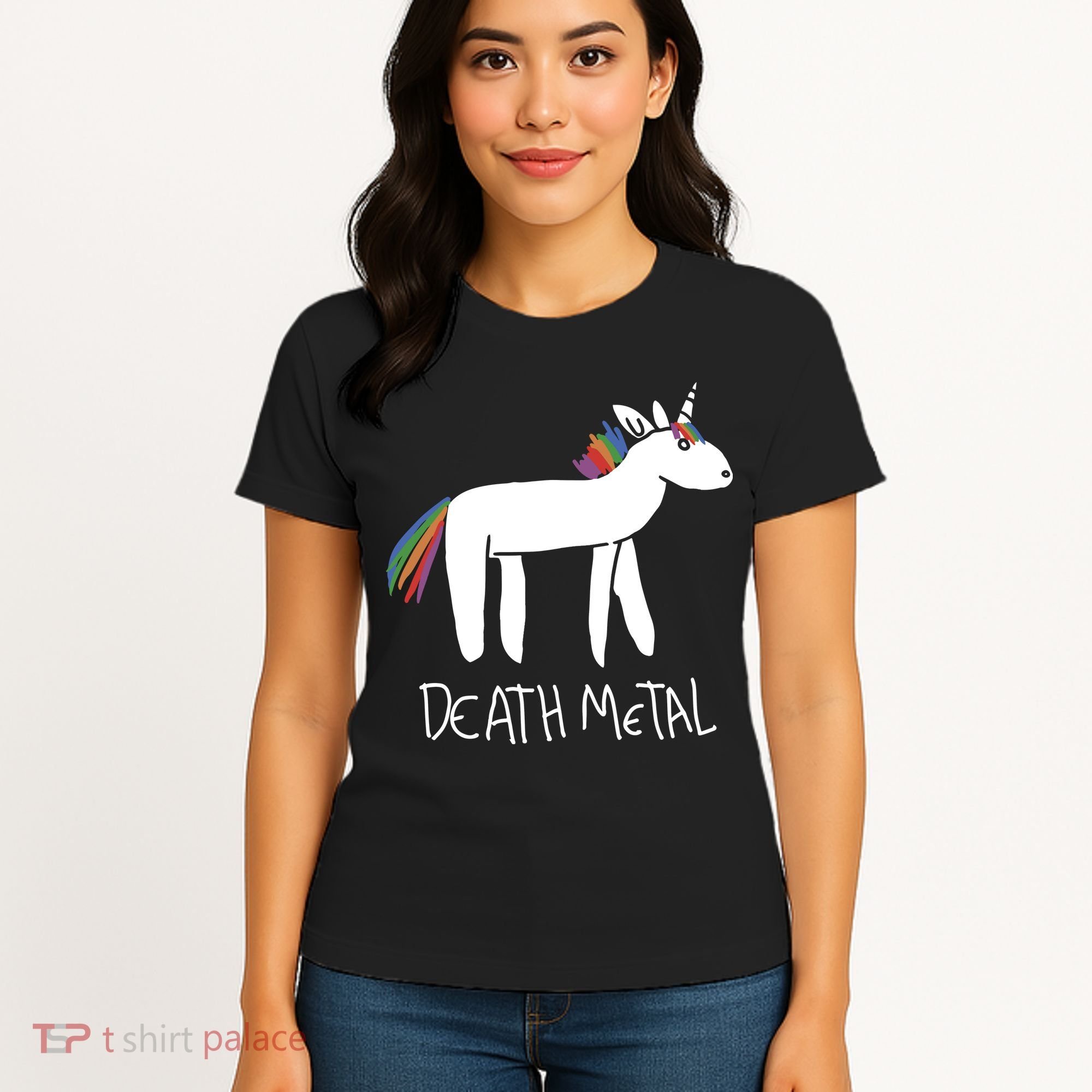 Death Metal Unicorn Rainbow Women's T-Shirt