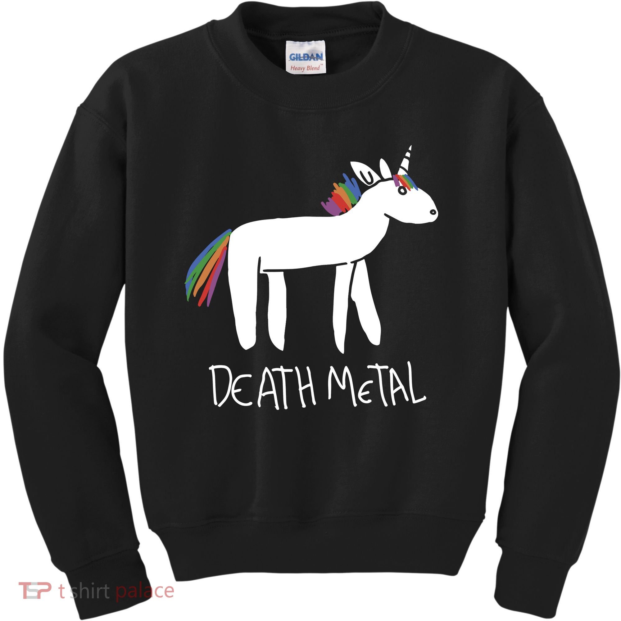 Death Metal Unicorn Rainbow Kids Sweatshirt