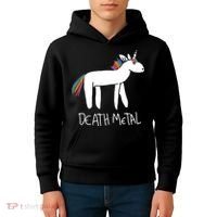 Death Metal Unicorn Rainbow Kids Hoodie thumb 4