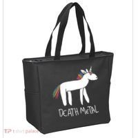 Death Metal Unicorn Rainbow Tote Bag thumb 2