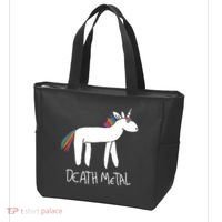 Death Metal Unicorn Rainbow Tote Bag thumb 3