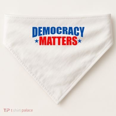 Democracy Matters Voting USA-Made Doggie Bandana