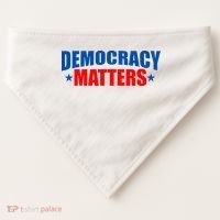 Democracy Matters Voting USA-Made Doggie Bandana thumb 0