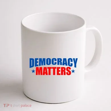 Democracy Matters Voting Coffee Mug back