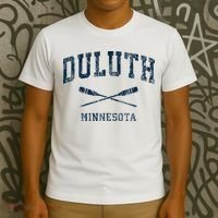Duluth Minnesota Vintage Nautical Paddles Sports Oars T-Shirt thumb 3