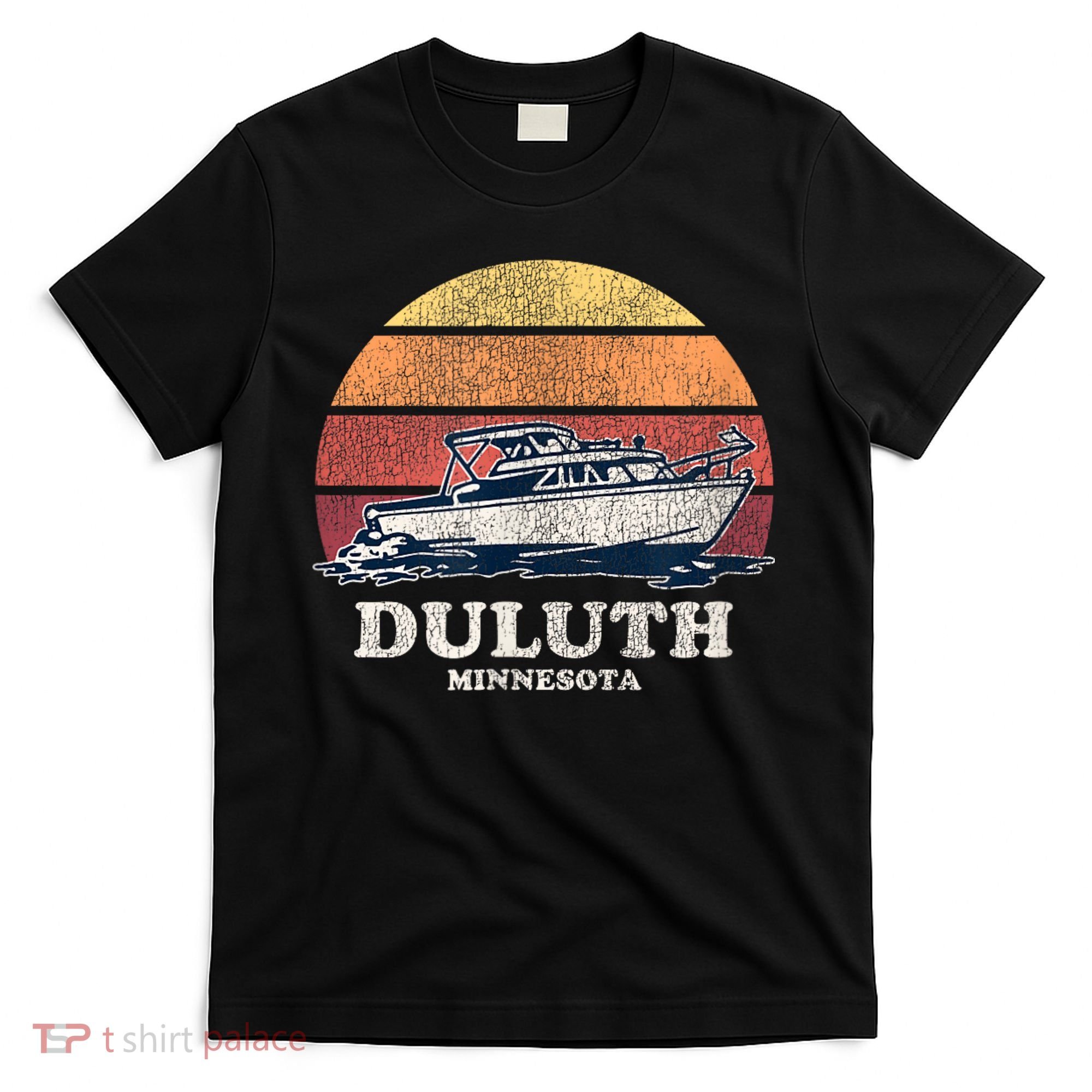 Duluth MN Vintage Boating 70s Retro Boat T-Shirt