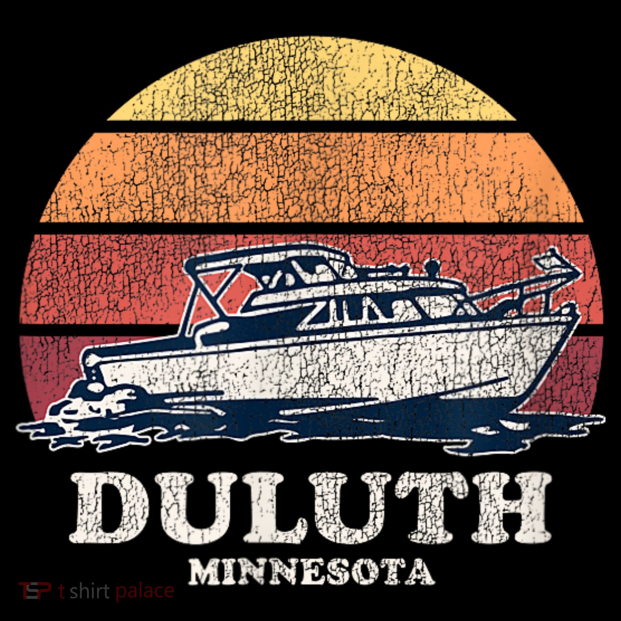 Duluth MN Vintage Boating 70s Retro Boat T-Shirt