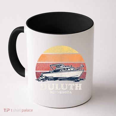 Duluth MN Vintage Boating 70s Retro Boat Coffee Mug