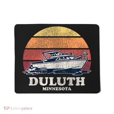 Duluth MN Vintage Boating 70s Retro Boat Mousepad