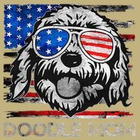 Doodle Mom Vintage American Flag Dog Funny Mothers Day T-Shirt thumb 7