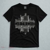 Detroit Mirrored Vintage Skyline T-Shirt thumb 5