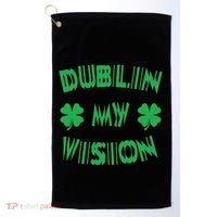 Dublin My Vision St PatrickS Day Funny Drunk Irish Festival Golf Towel thumb 0