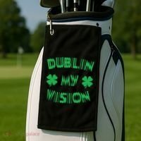 Dublin My Vision St PatrickS Day Funny Drunk Irish Festival Golf Towel thumb 2