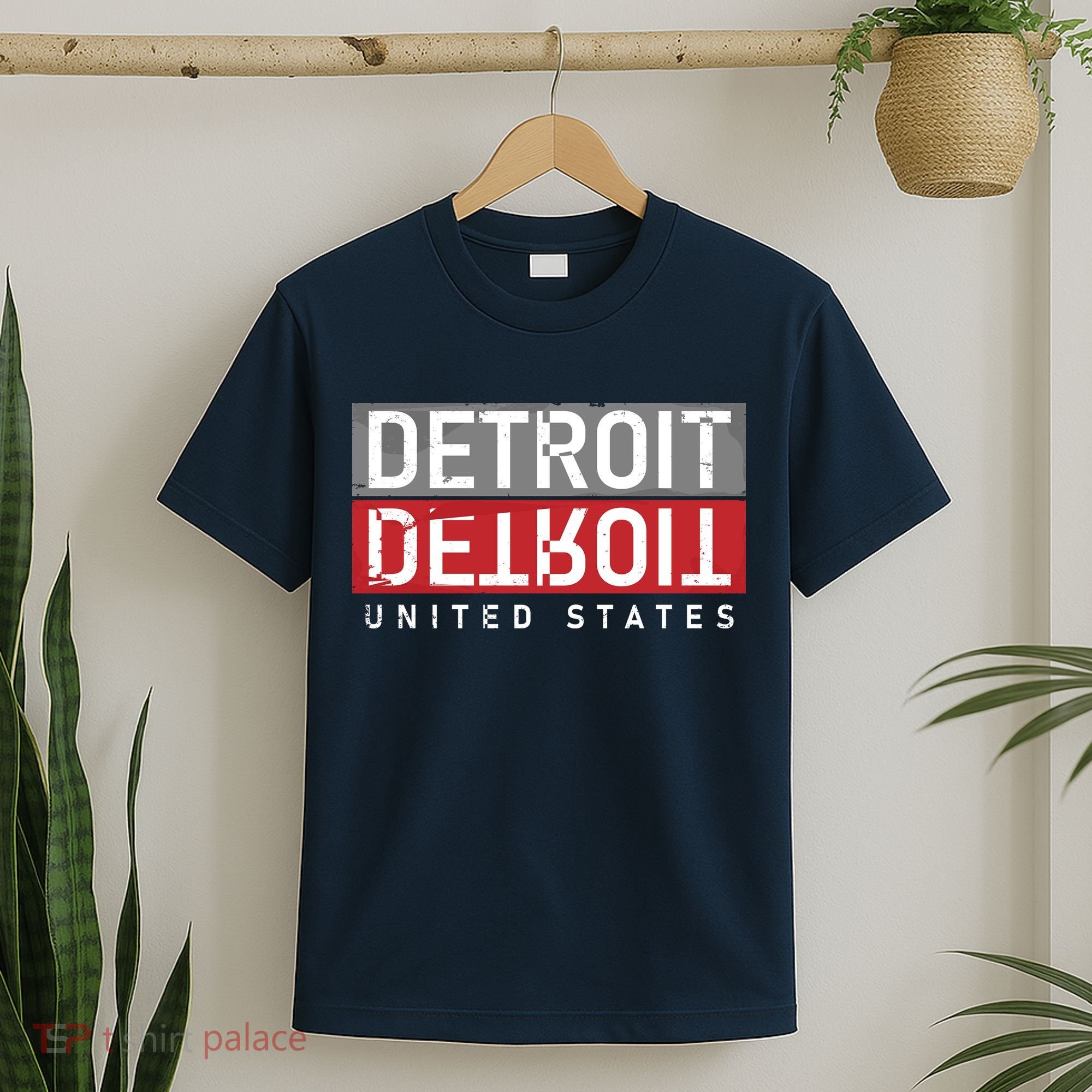 Detroit Mirrored Vintage Logo T-Shirt