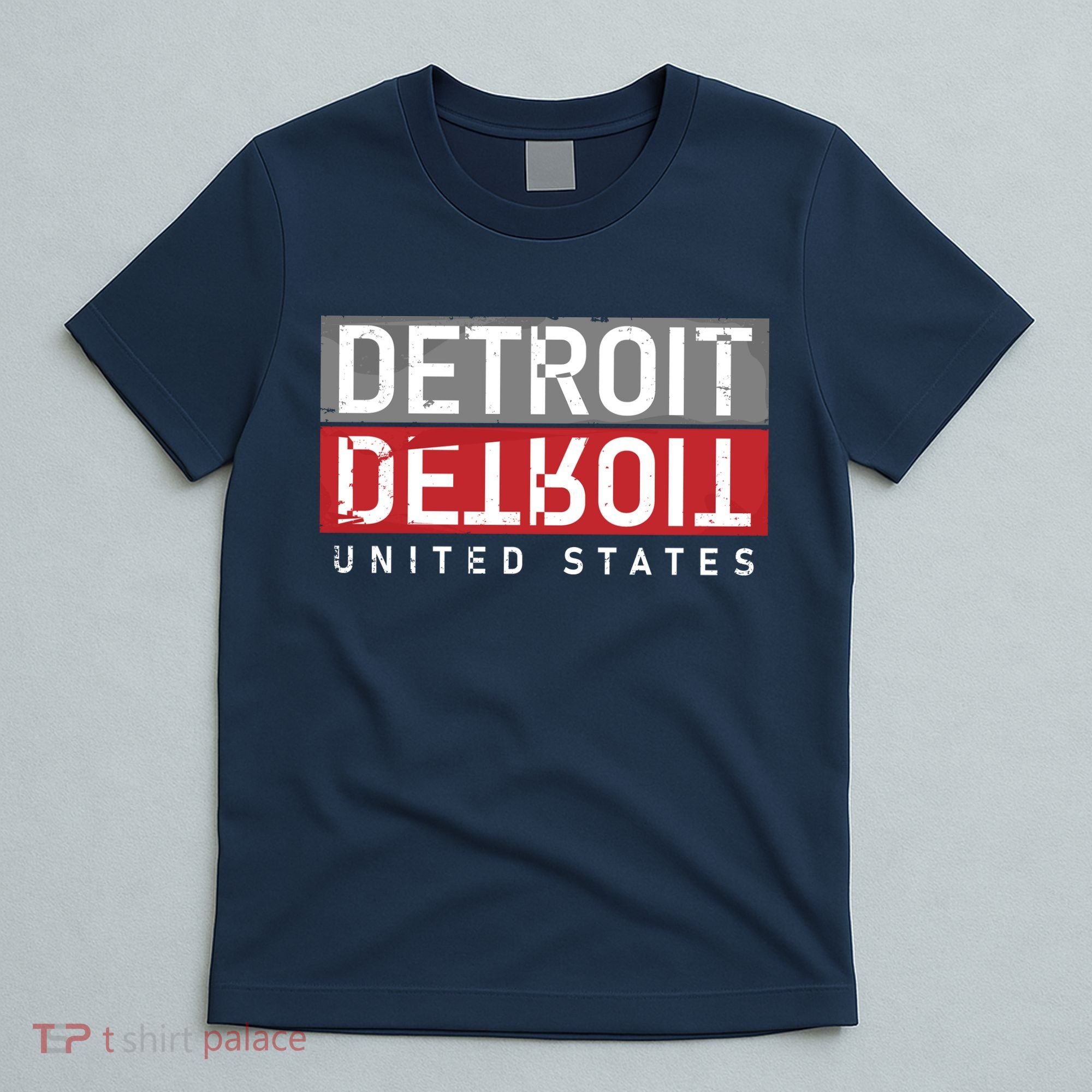 Detroit Mirrored Vintage Logo T-Shirt