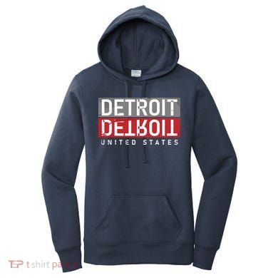 Detroit Mirrored Vintage Logo Women's Hoodie
